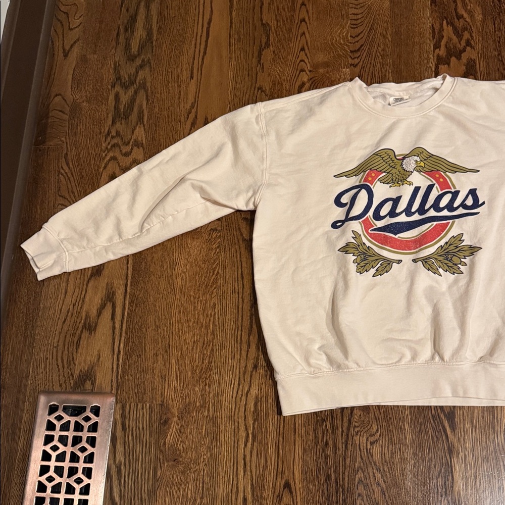 Comfort Colors Cream Dallas Sweatshirt - Picture 2 of 6